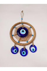 Wall Decoration, New Season, Spider Web Mesh Rope Model 16x16 Cm Glass Evil Eye Beads Wall Ornament - Swordslife