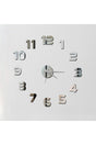 Wall Clock Large 3d Turkish Numeral Silver-silver - Swordslife