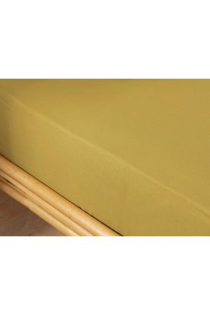 Plain Cotton Double Elastic Bed Sheet Set 160x200 Cm Kiwi Green - Swordslife