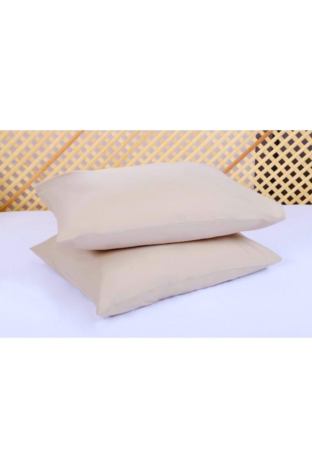 Plain Cotton 2-Pack Pillowcase 50x70 Cm Beige Color - Swordslife