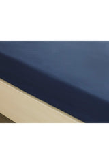 Plain Cotton King Size Bed Sheet 260x280 Cm Midnight Blue - Swordslife