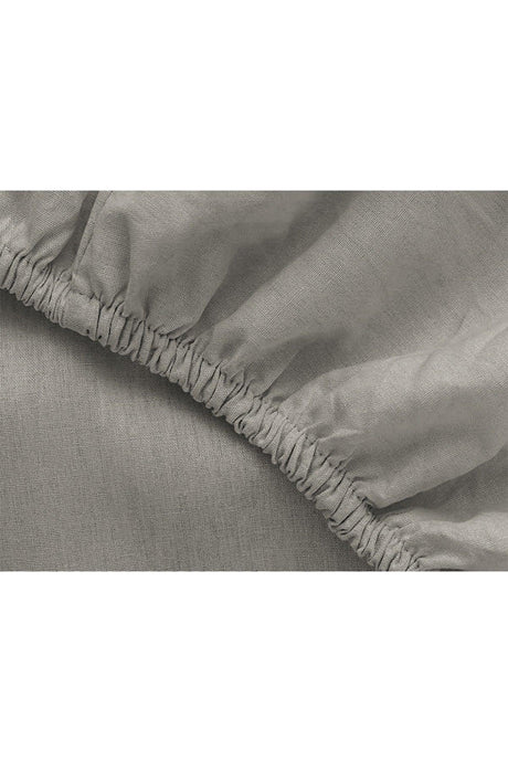 Plain Cotton King Size Elastic Bed Sheet 180x200 Cm Pebble Stone - Swordslife