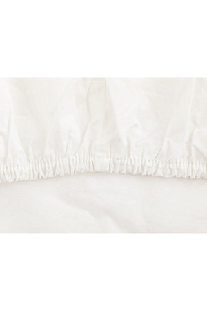 Plain Cotton King Size Elastic Bed Sheet 200x200 Cm White - Swordslife