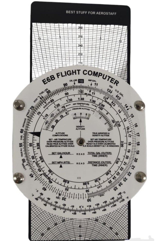 E6-b Flash Computer Flight Training Chart Pvc