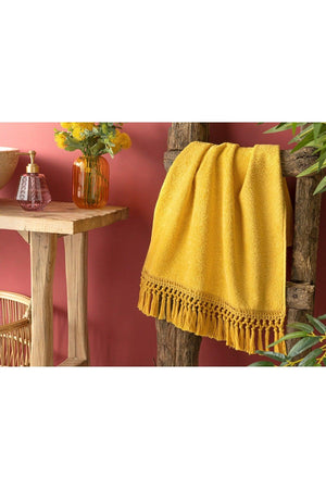 Eaves Cotton Fringed Face Towel 50x70 Cm