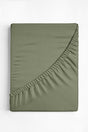 Khaki Double Cotton Elastic Bed Sheet