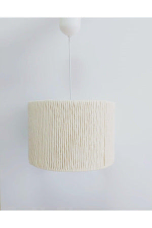 Ecru Macrame Rope Wound Pendant Chandelier - Swordslife