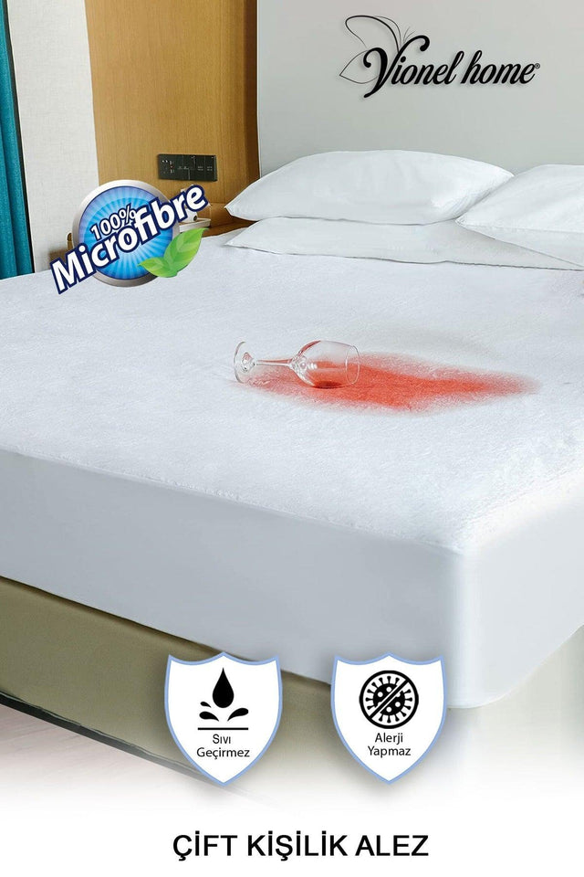 Eco Mikro, All Seasons, Full Edge Fitted, Waterproof & Liquid Proof Double Mattress Protector Mattress - Swordslife