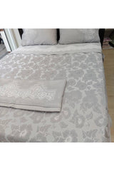 Handmade Lace Pique Set with Lace on the Bed Sheet - Silver Gray - Swordslife