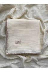 Handmade Shepherd's Stitch Multi-Purpose 4-Ply Muslin Blanket 100*100cm - Swordslife