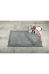 Elagance Spercial 2-Piece Cotton Toilet Seat Set Gray Bath Mat Set - Swordslife