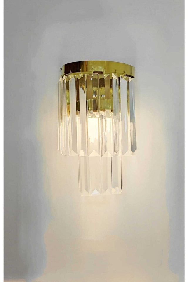 Electric Pandora Stone Single Gold Wall Sconce - Swordslife