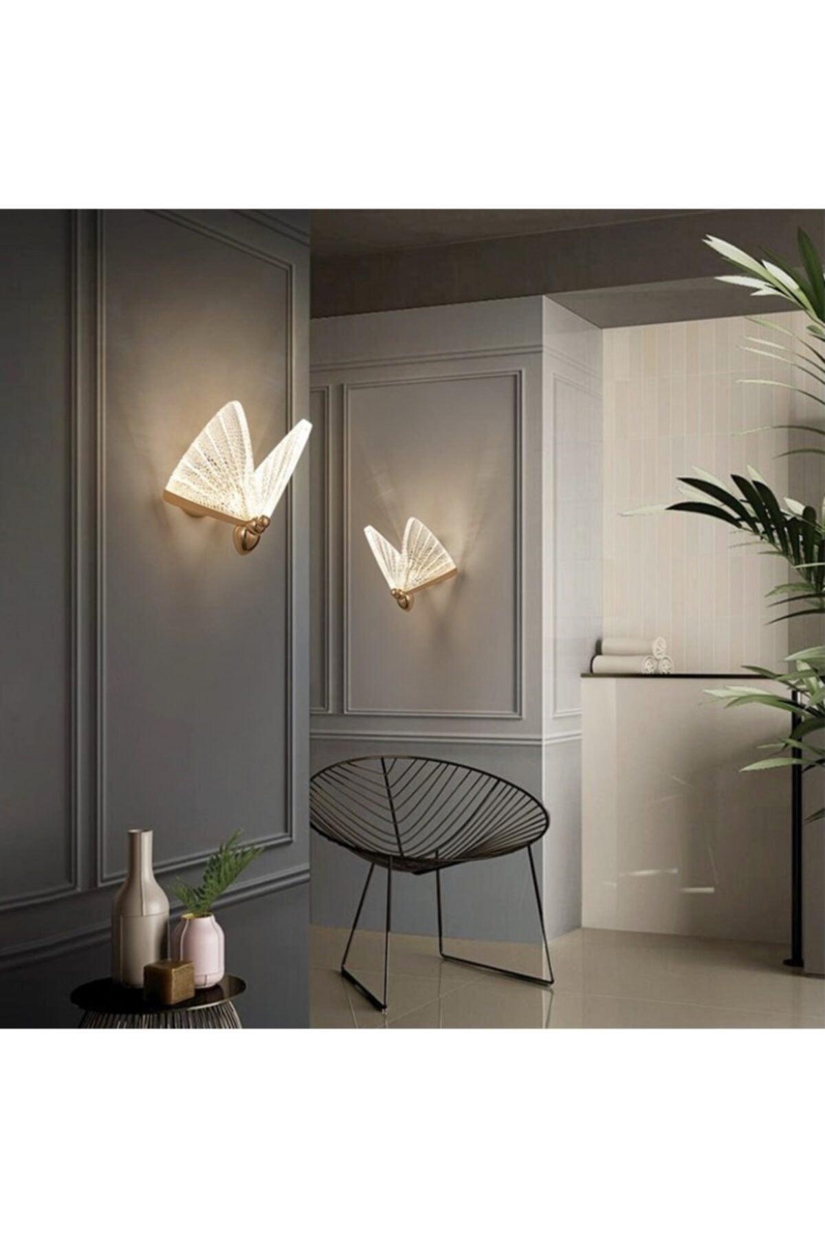 Elegance Modern Butterfly Design Wall Led Sconce Rose Gold Yellow Great Visual - Swordslife