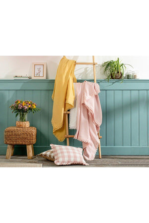 Elegancy Scalloped King Size Pike 240x220 cm Pink - Swordslife