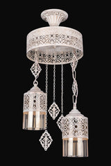 Elif 2 Li Glass Pendant Chandelier - Swordslife