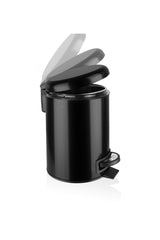 Elite Double Bathroom Set - Black 3lt Trash Can + Toilet Brush - Swordslife