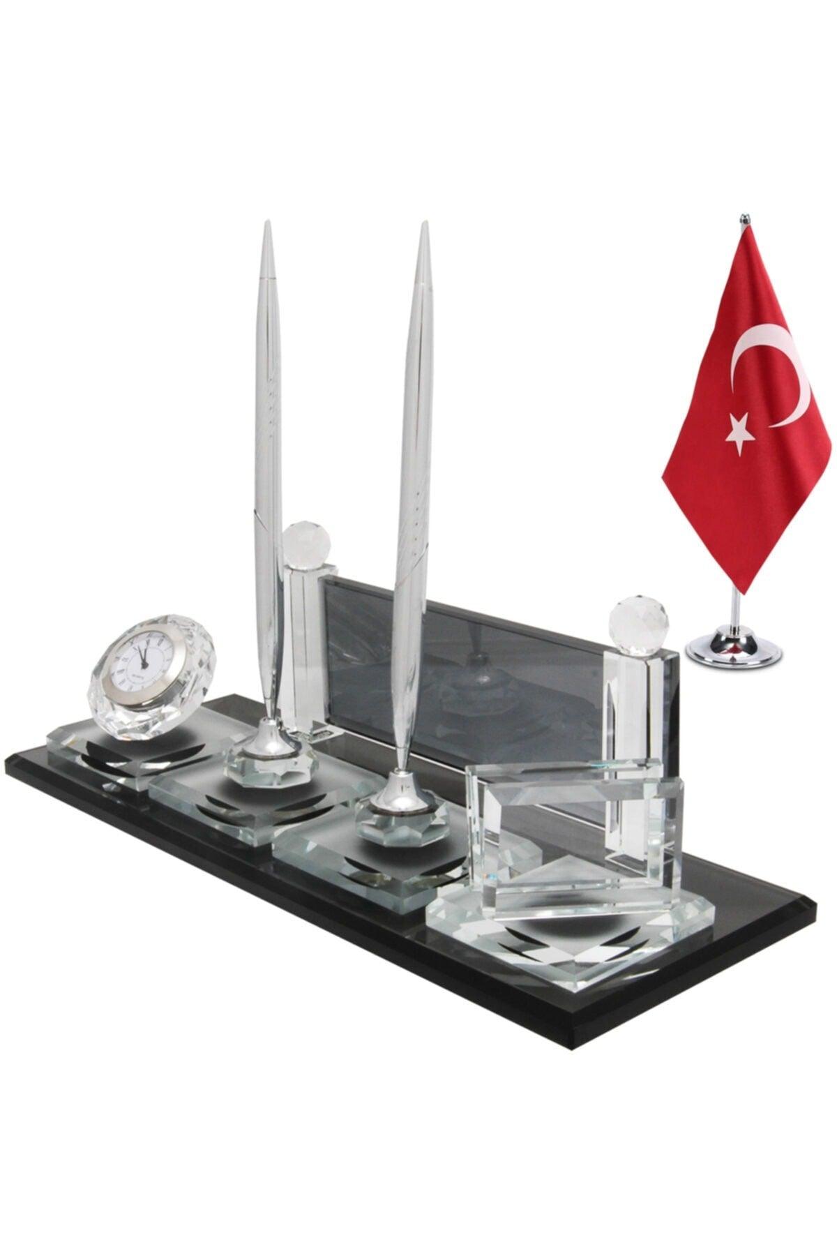 Elite Table Name Holder With Flag Table Top Name Holder