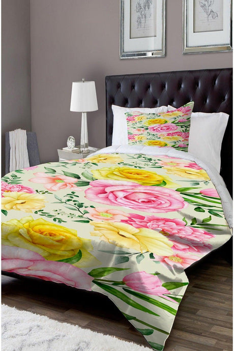 Else Patterned Single Bed Linen Duvet Cover Set Nyds-12 - Swordslife