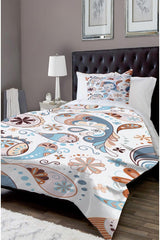 Else Patterned Single Bed Linen Duvet Cover Set Nyds-17 - Swordslife