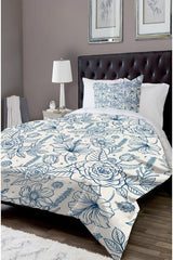 Else Patterned Single Bed Linen Duvet Cover Set Nyds-18 - Swordslife