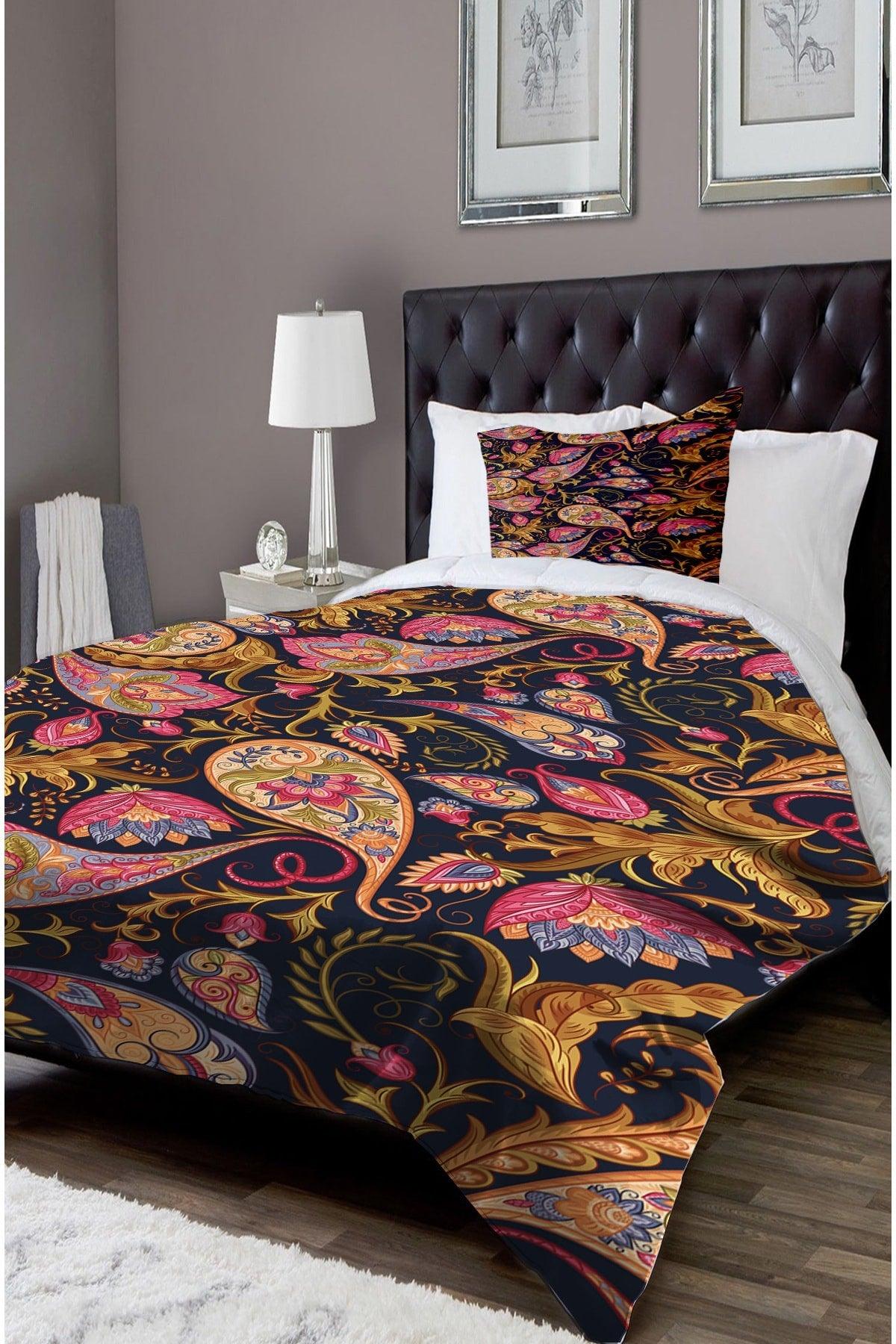 Else Patterned Single Bed Linen Duvet Cover Set Nyds-1 - Swordslife