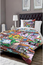 Else Patterned Single Bed Linen Duvet Cover Set Nyds-20 - Swordslife