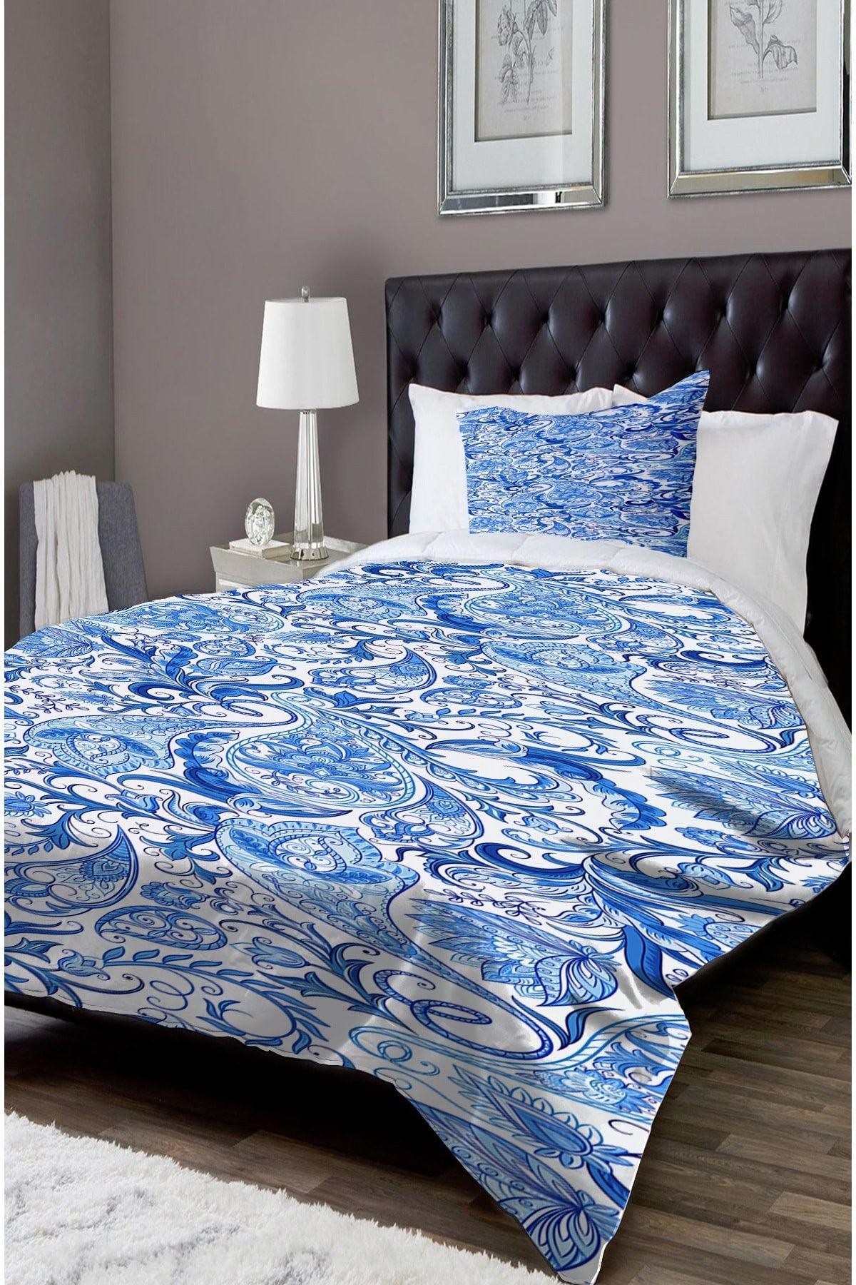 Else Patterned Single Bed Linen Duvet Cover Set Nyds-4 - Swordslife