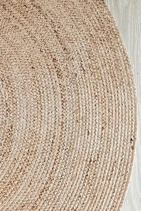 Else Footprint Patterned Rope Straw Jute Knit Oval Bathroom Rug Toilet Seat Shower Front Mat - Swordslife