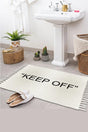 Else Patterned Washable Modern Single Bath Mat Carpet Vintage Woven Rug 50x80cm Byns-09 - Swordslife