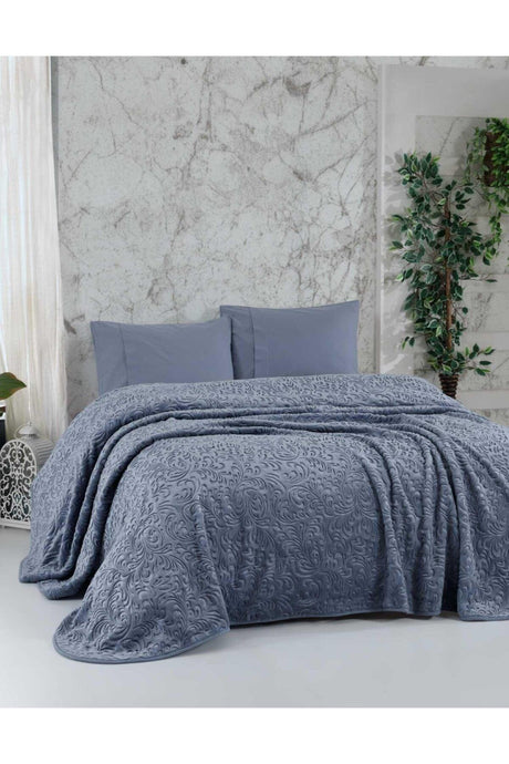 Embos Blanket Double Blue 220x240 cm 3000 Gr - Swordslife