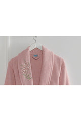 Embroidered Cotton 2 Piece Bathrobe Set | Powder - Swordslife