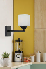 Minel Black Wall Lamp Bedroom-Bed