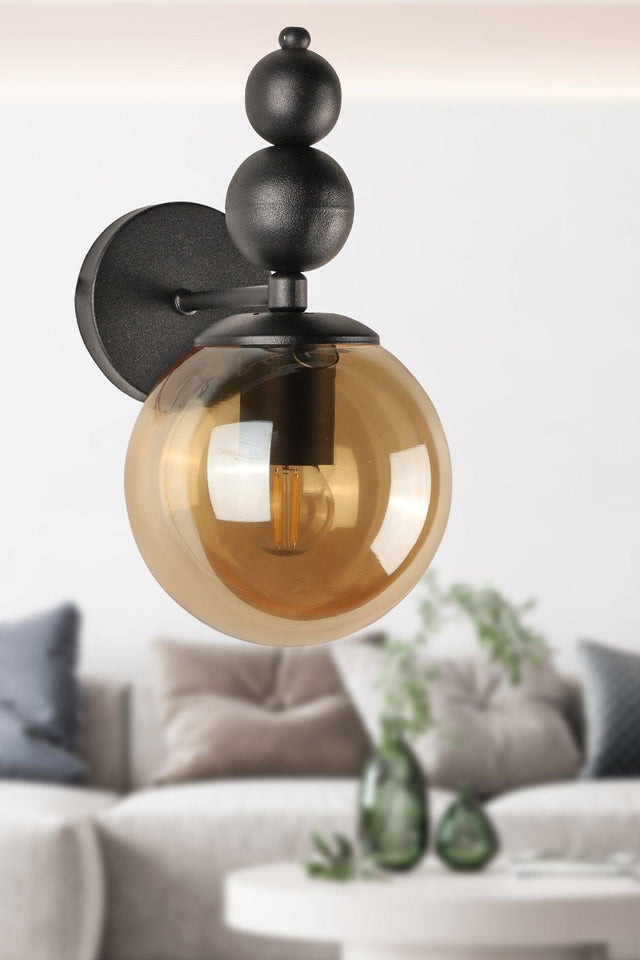 Endless Sconce Black Honey Glass - Swordslife