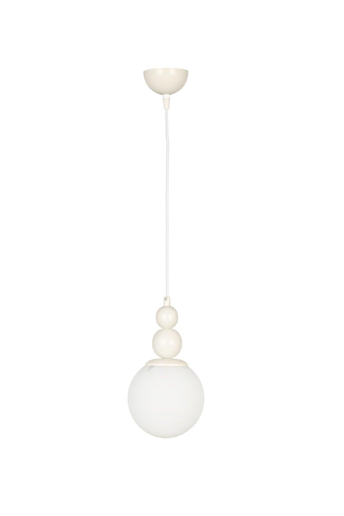 Endless Single Chandelier White White Glass