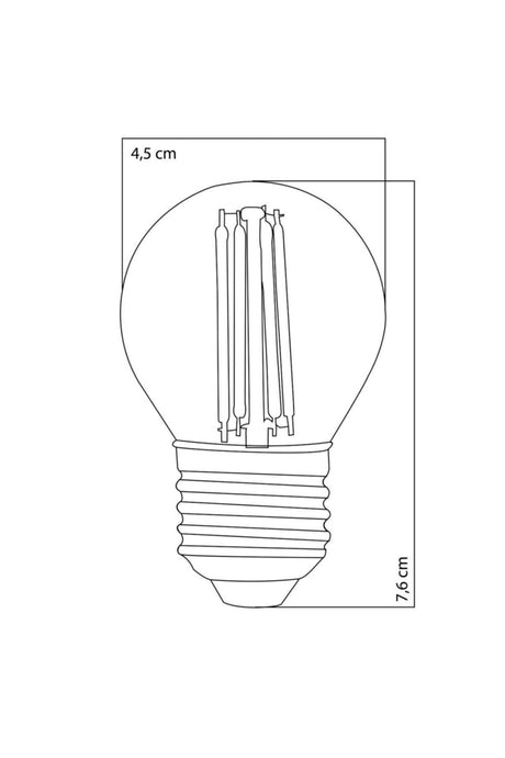 Erd-43 G45 6 Watt Yellow Light(daylight) Led