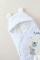 Baby Boy Cute Topitos Embroidered Velboa Swaddle - Swordslife