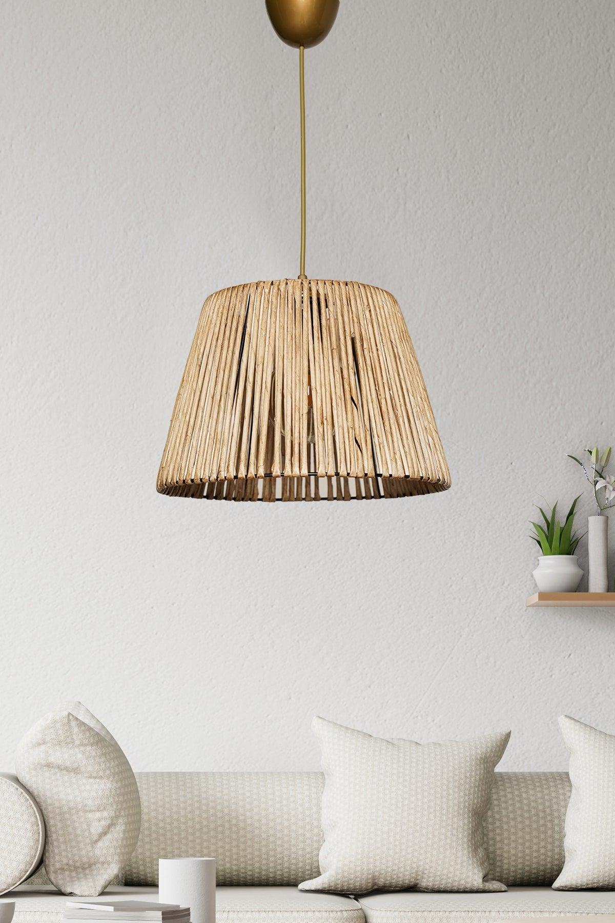 Esparfa Single Pendant Light Natural Hnmd-42 - Swordslife