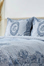 Espino Open Indigo Double Bedspread Set - Swordslife