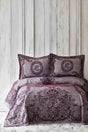 Espino Dark Claret Red Double Bedspread Set - Swordslife