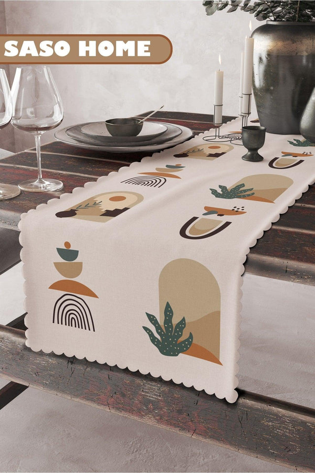 Ethnic African Surrealist Patterned Quality Velvet Fabric 45x140 Cm Decorative - Gift Runner - Swordslife