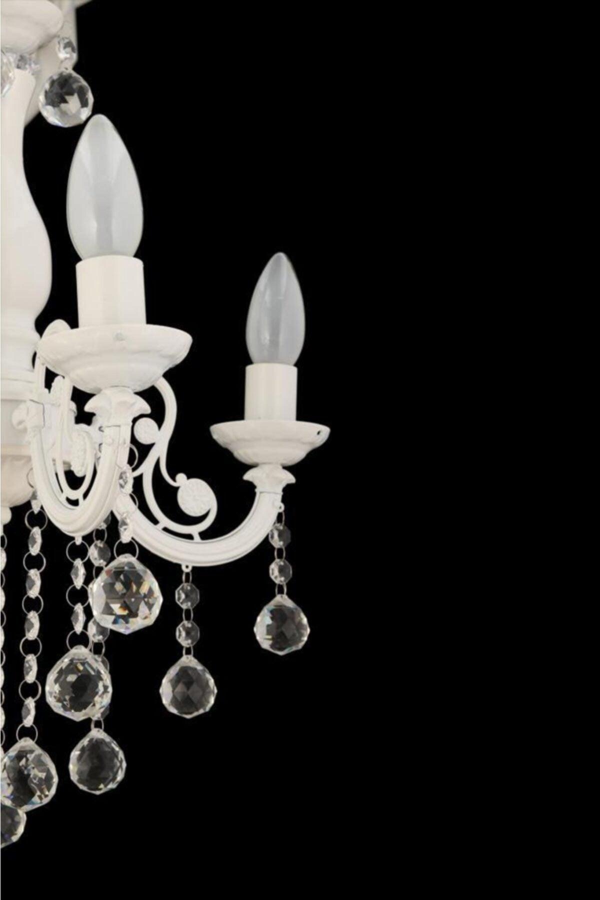 Cast Iron 4 Piece White Chandelier - Swordslife