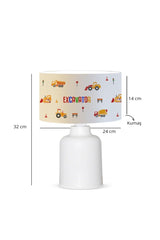 Fabric Printed Construction Machinery Kids Room Lampshade Ayd-3050 - Swordslife