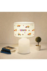 Fabric Printed Construction Machinery Kids Room Lampshade Ayd-3050 - Swordslife