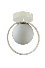 Peri Metal Ring White To White Hall - Kitchen Single Chandelier - Swordslife