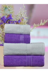 Family Set of 4 Bath Towels 50x90 90x140