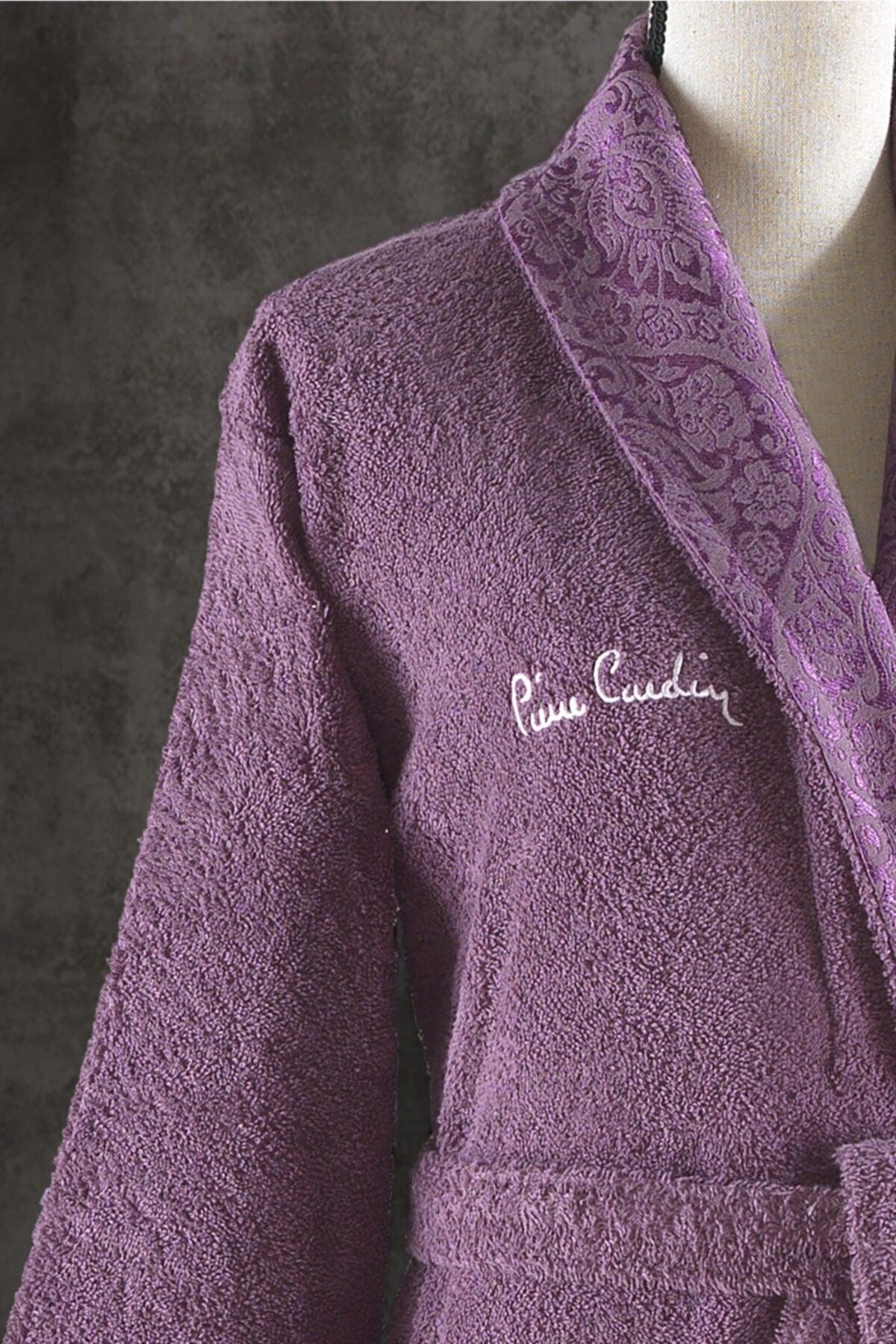 Family Bathrobe Set Plum - Gray