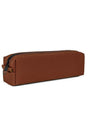 Faux Leather Brown Pencil Case