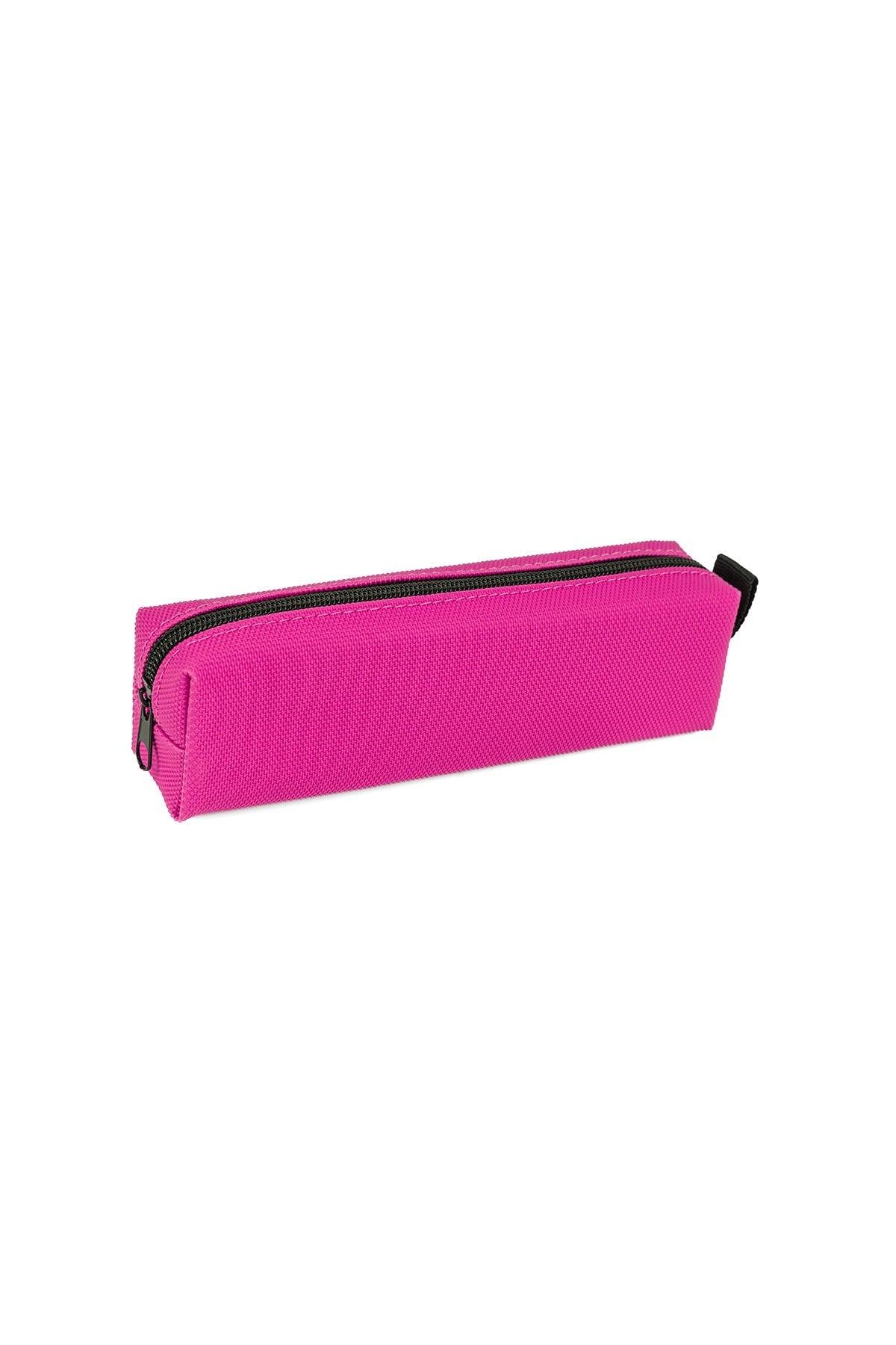 Faux Leather Pink Pencil Case