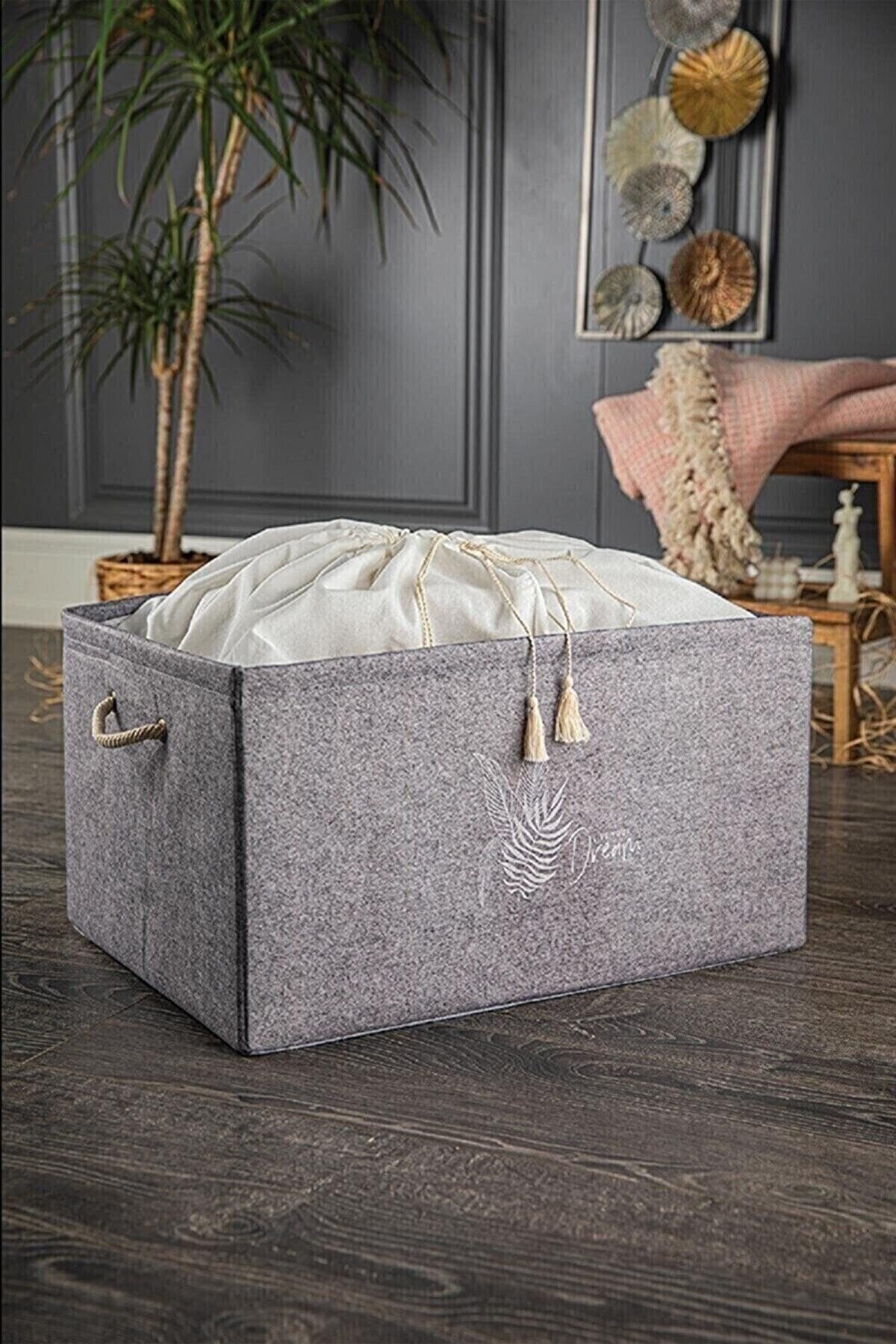 Felt Bag Organizer Basket - Multi-Purpose Storage Organizer Box Gray Base Storage Bag - Swordslife