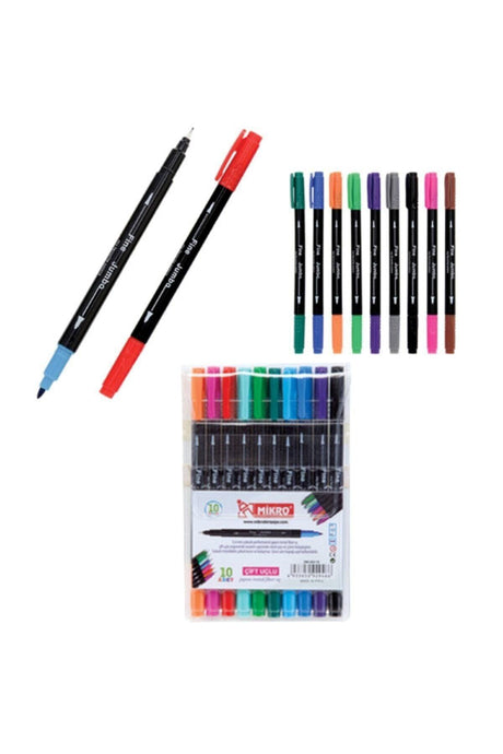 Felt Crayons Double Ended Fineliner 10